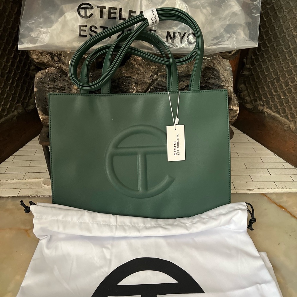 NWT: Telfar Medium Dark Olive Shopping bag